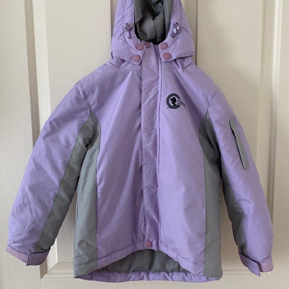 CHUTE | Purple hooded winter cosy snow jacket - Picture 2 of 9
